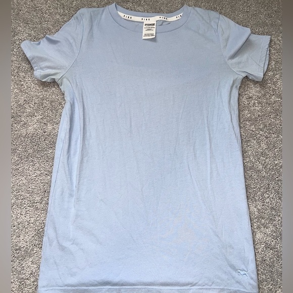 PINK Victoria’s Secret Powder Blue Tee - Picture 1 of 3